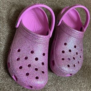 Sparkly Pink woman’s crocs size 8
